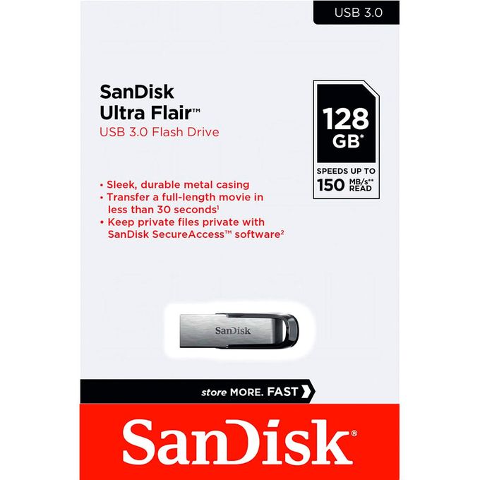 SanDisk Ultra Flair 3.0 - 64Go - Métal - Cle Usb