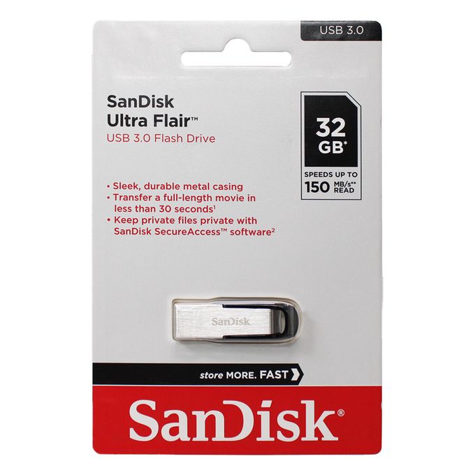 SanDisk Ultra Flair 3.0 - 64Go - Métal - Cle Usb