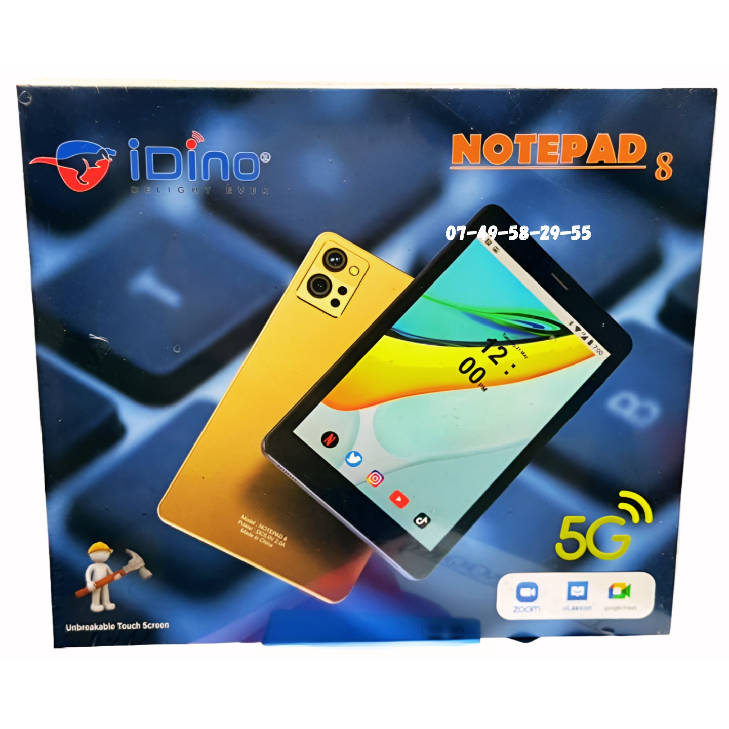 Tablette iDino NotePad 8 - 256GB - 6GB Ram - 8'' - 4 000 mAh