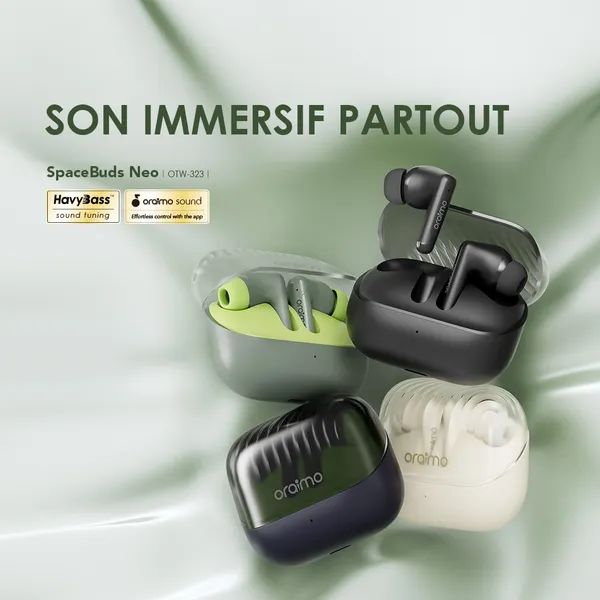 Oraimo SpaceBuds Neo - Ecouteur Bluetooth - Autonomie 30H