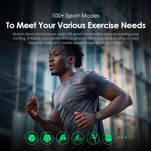 Oraimo Watch Nova AM - Montre Connectée - Autonomie 24H