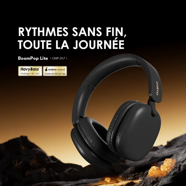Oraimo BoomPop Lite - Casque Bluetooth - Autonomie 60H