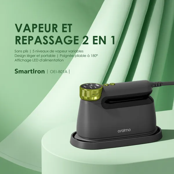 Oraimo SmartIron 1740W Fer à repasser Electrique portable