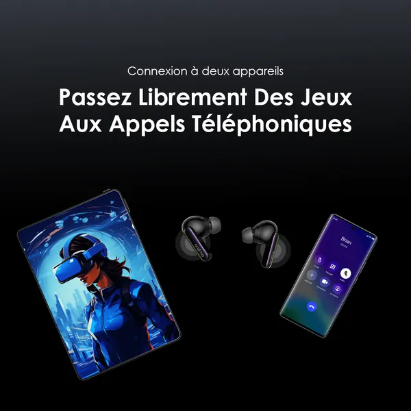 Oraimo SpaceBuds - Ecouteur Bluetooth - Autonomie 40H