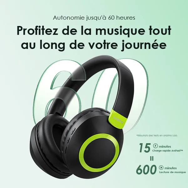 Oraimo BoomPop 2 ENC Casques sans fil - Autonomie 60H