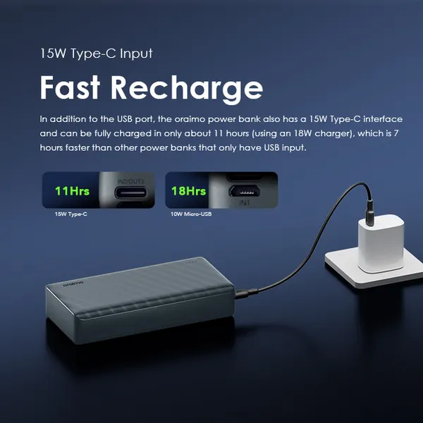 Oraimo PowerBox 300 Lite 30000mAh 15W Powerbank