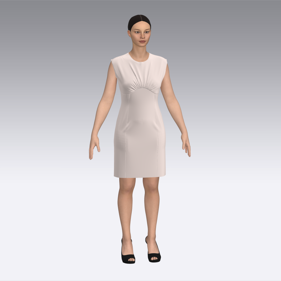 Sleeveless Dropped shoulder Dress Pattern 