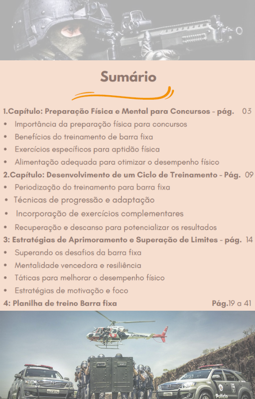 Manual da Barra fixa para Teste de Aptidão Física 