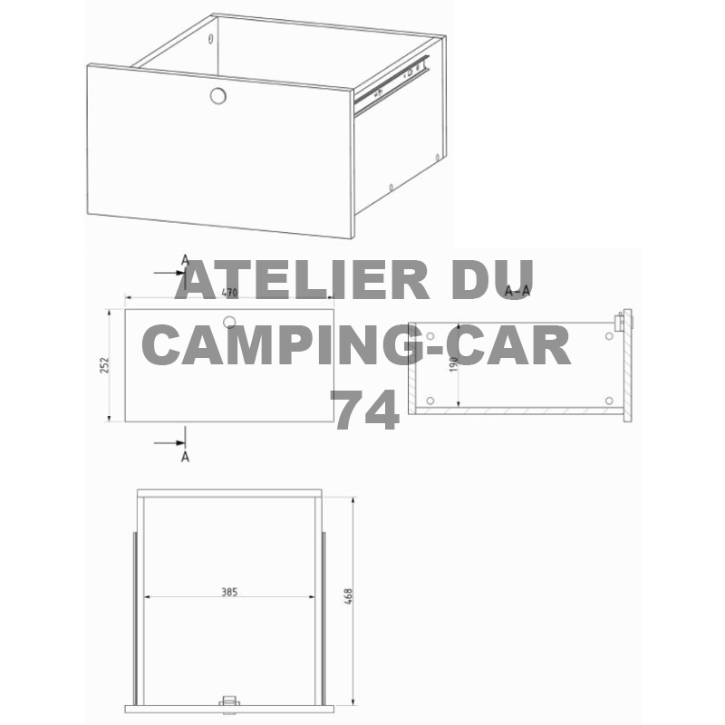 Tiroir pour banquette Saf 42 et 43