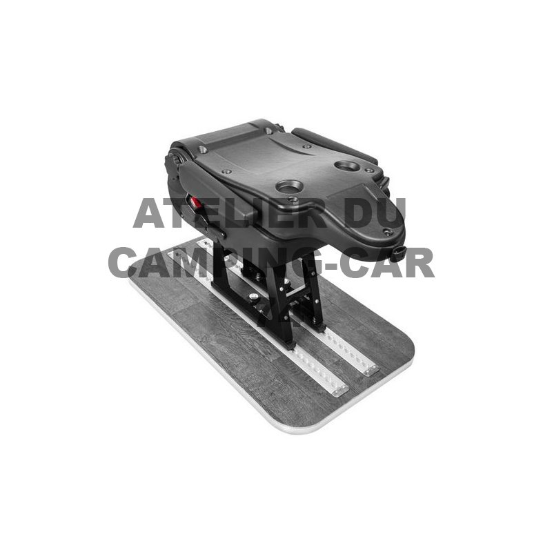 Siège taxi universel monoplace avec base 290 mm, console pivotante, Isofix, accoudoirs 