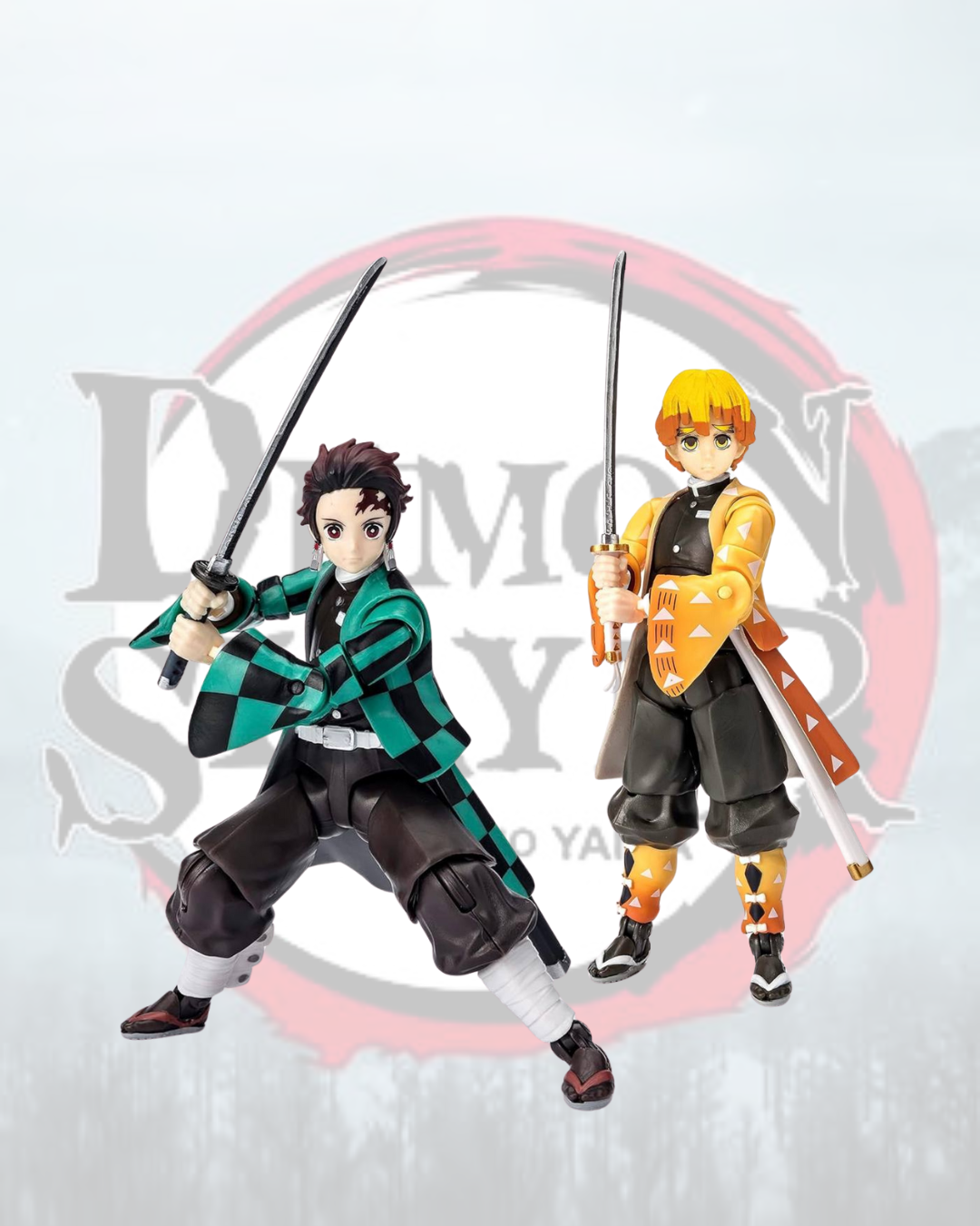 Set de 2 figuras: Tanjiro Kamado y Zenitsu Agatsuma