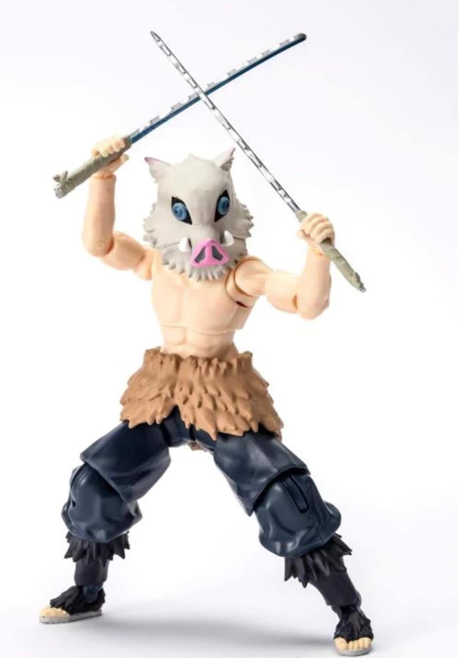 Set de 2 figuras: Inosuke Hashibira y Nezuko Kamado