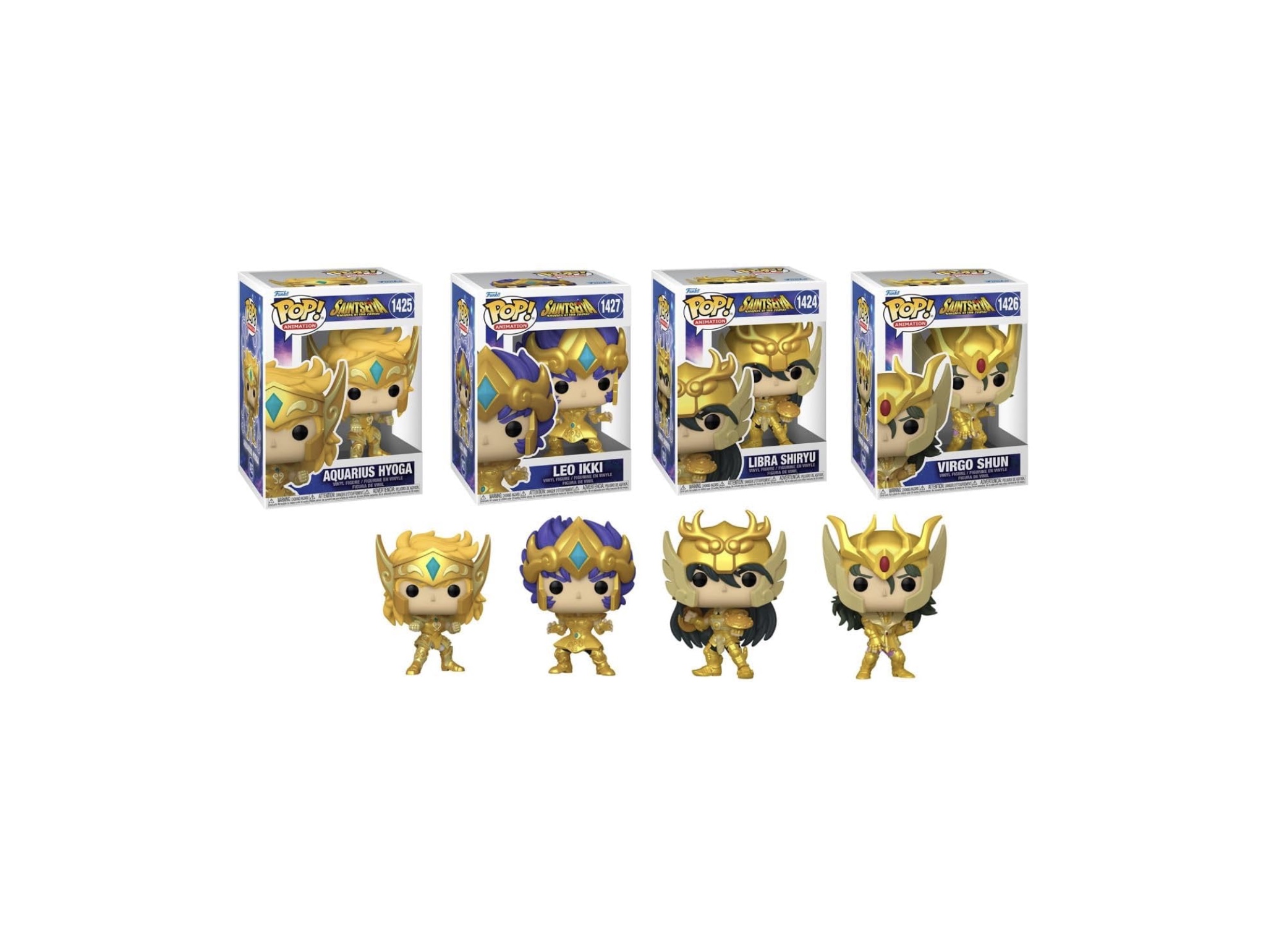 Set 4 Funko Pop! Caballeros del Zodíaco