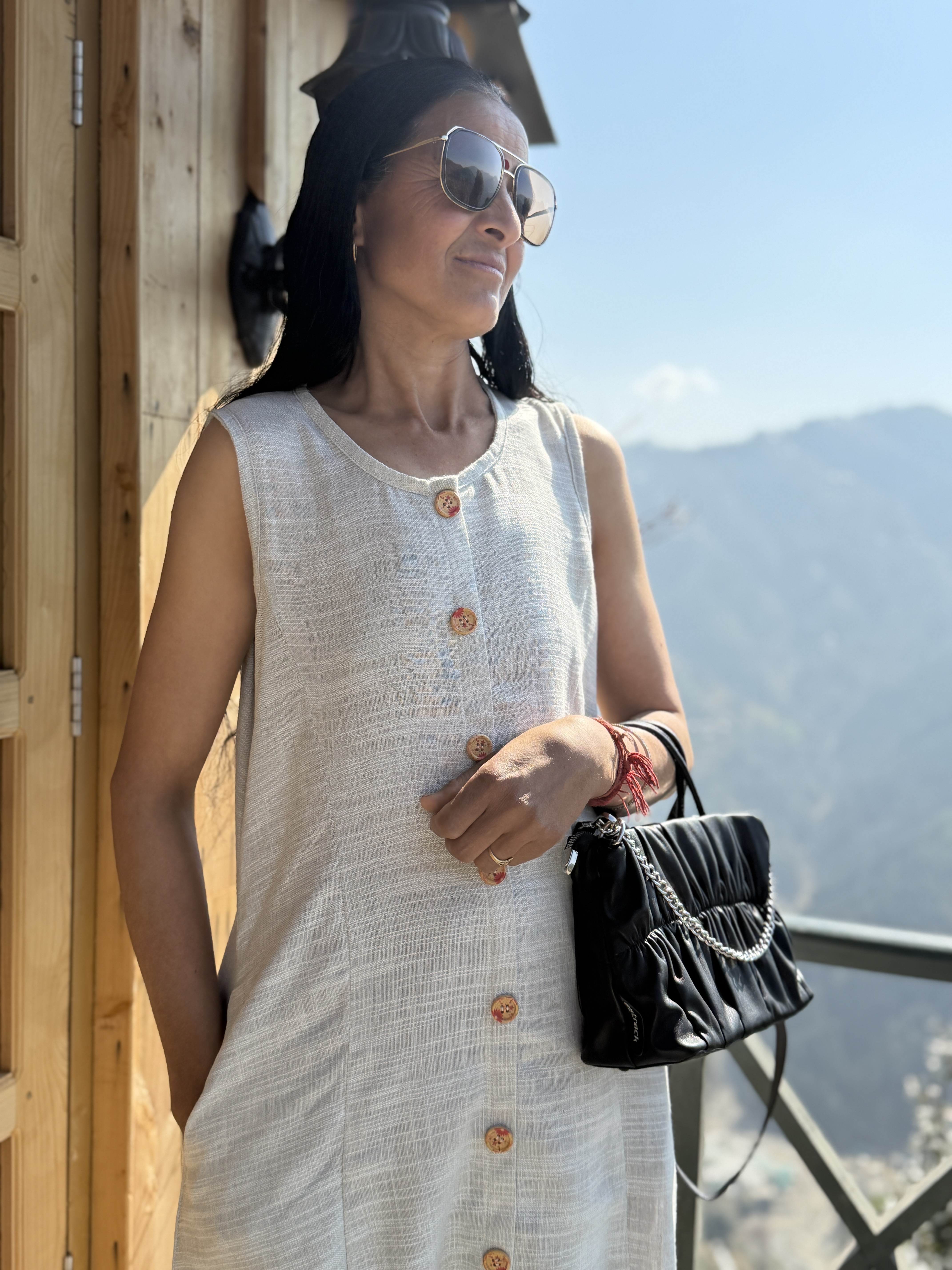 Rooted Cotton Linen Long Dress