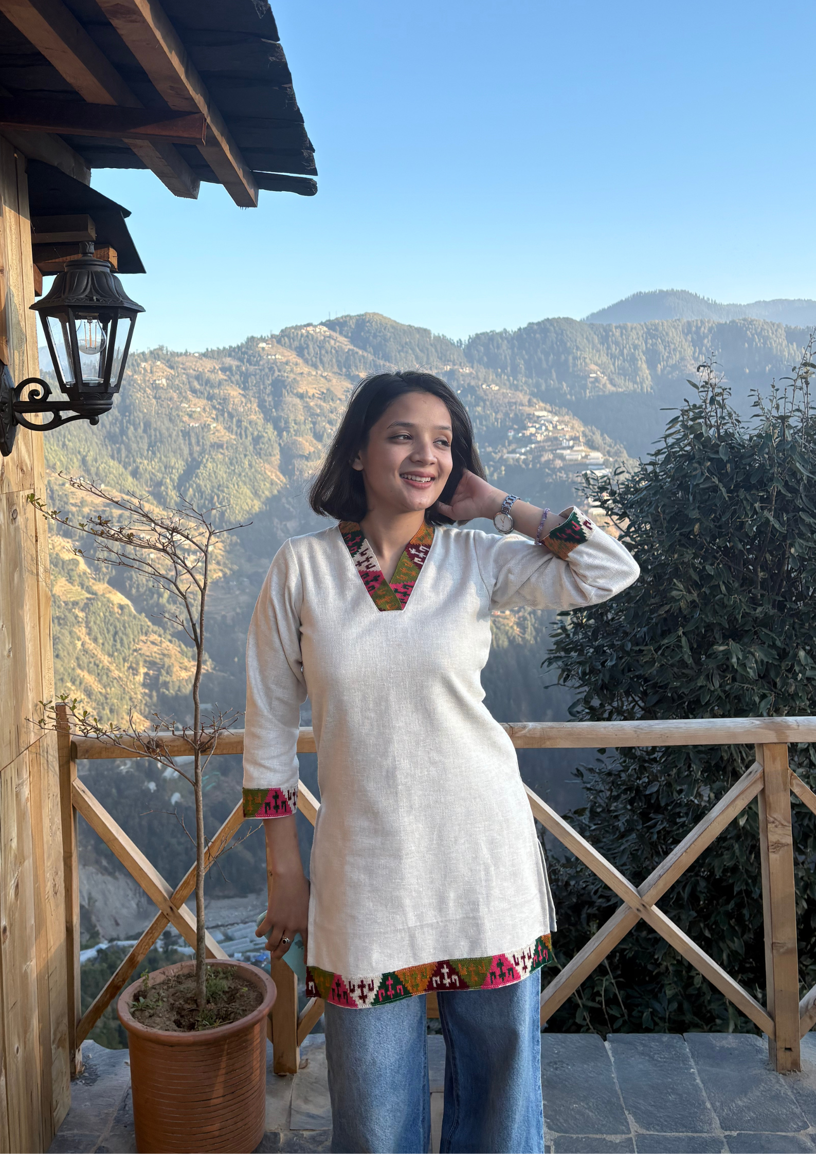 Pahadan's hand made Short Kurti