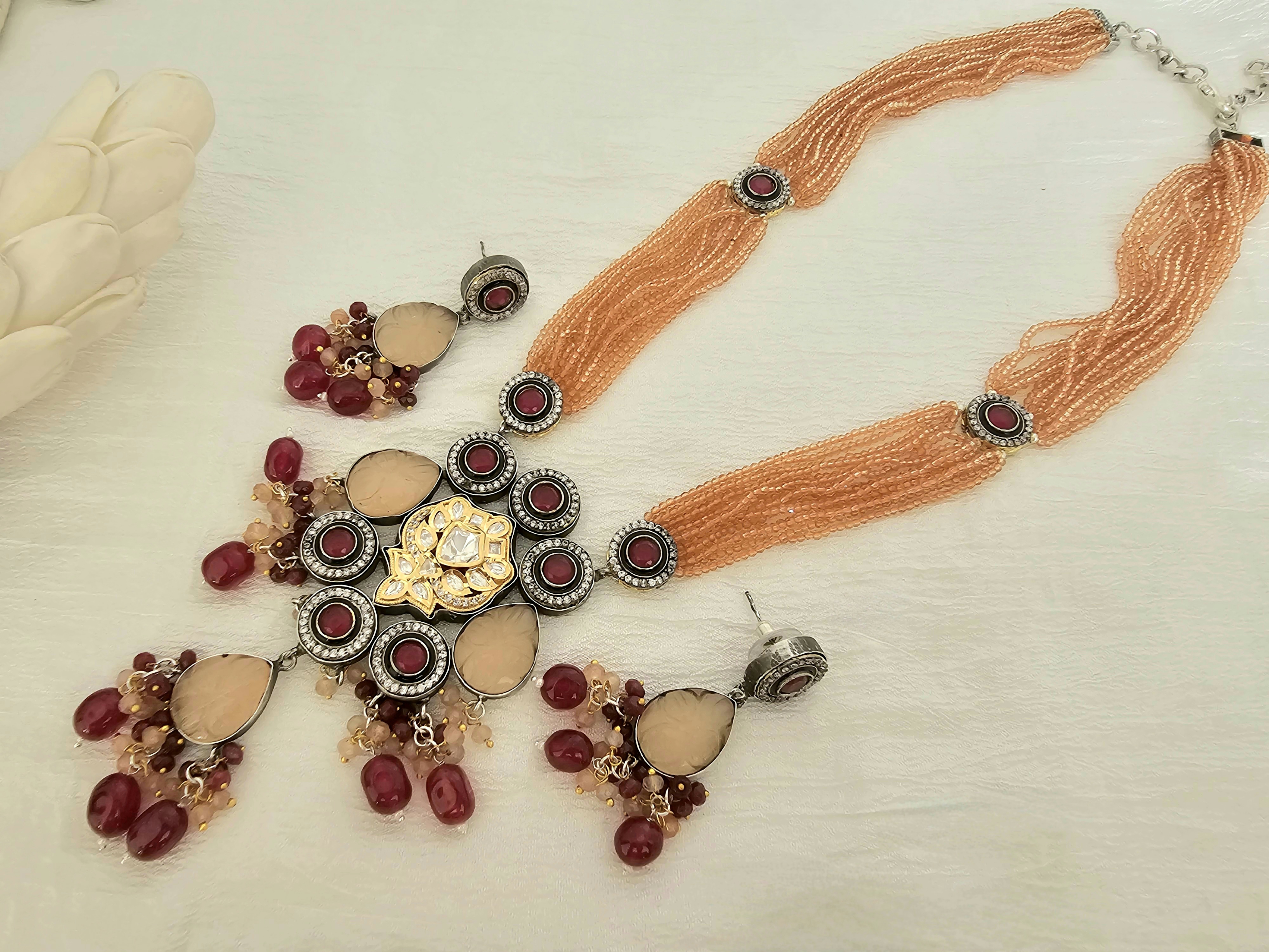 Coral Inferno Necklace Set