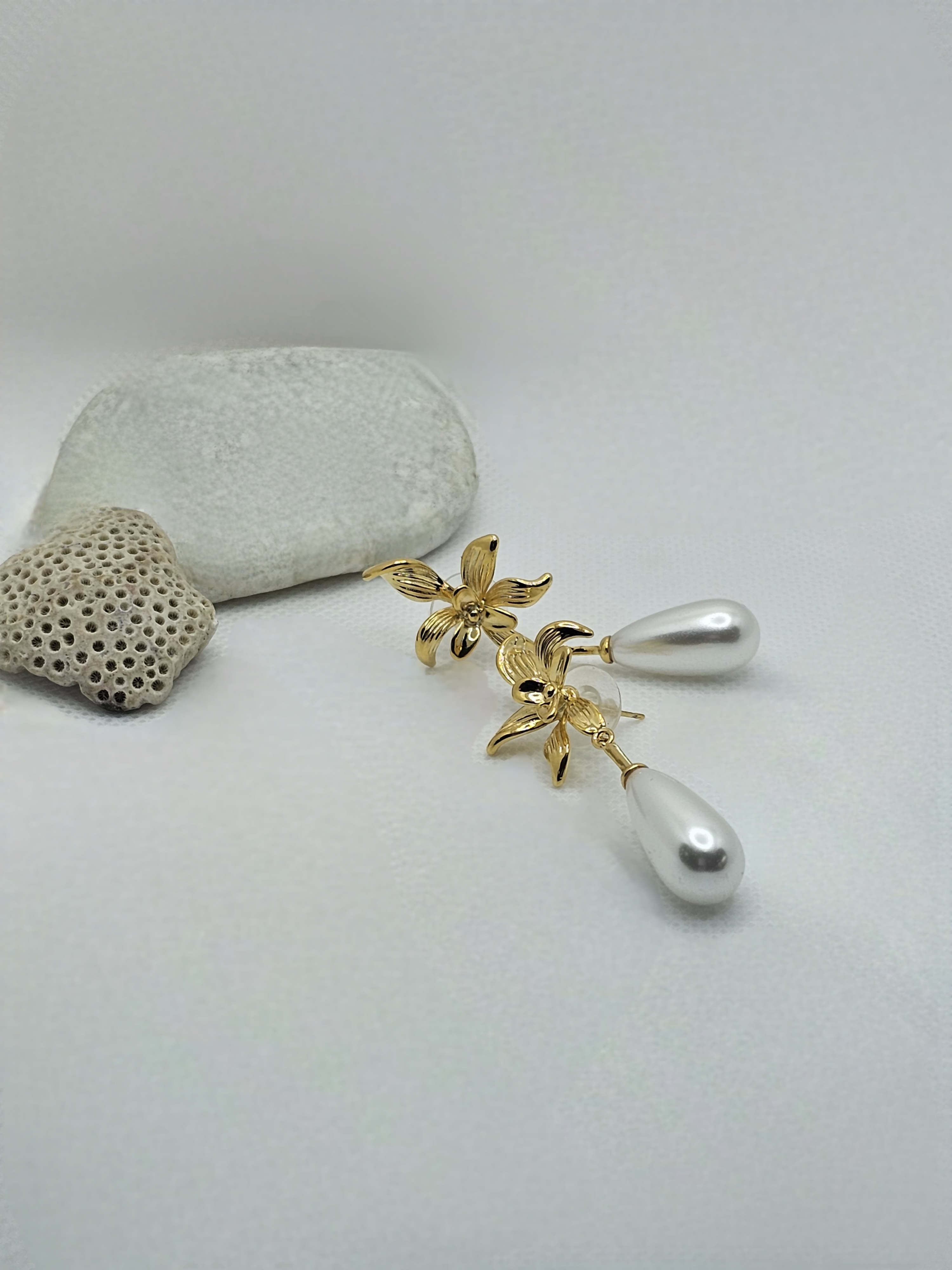 Starflower Pearl Drops Earrings