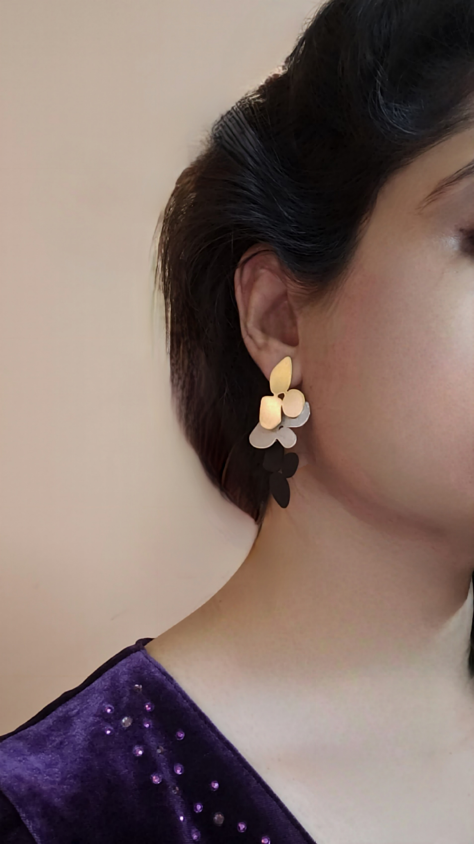 Cascading Trilliums Dangler Earrings