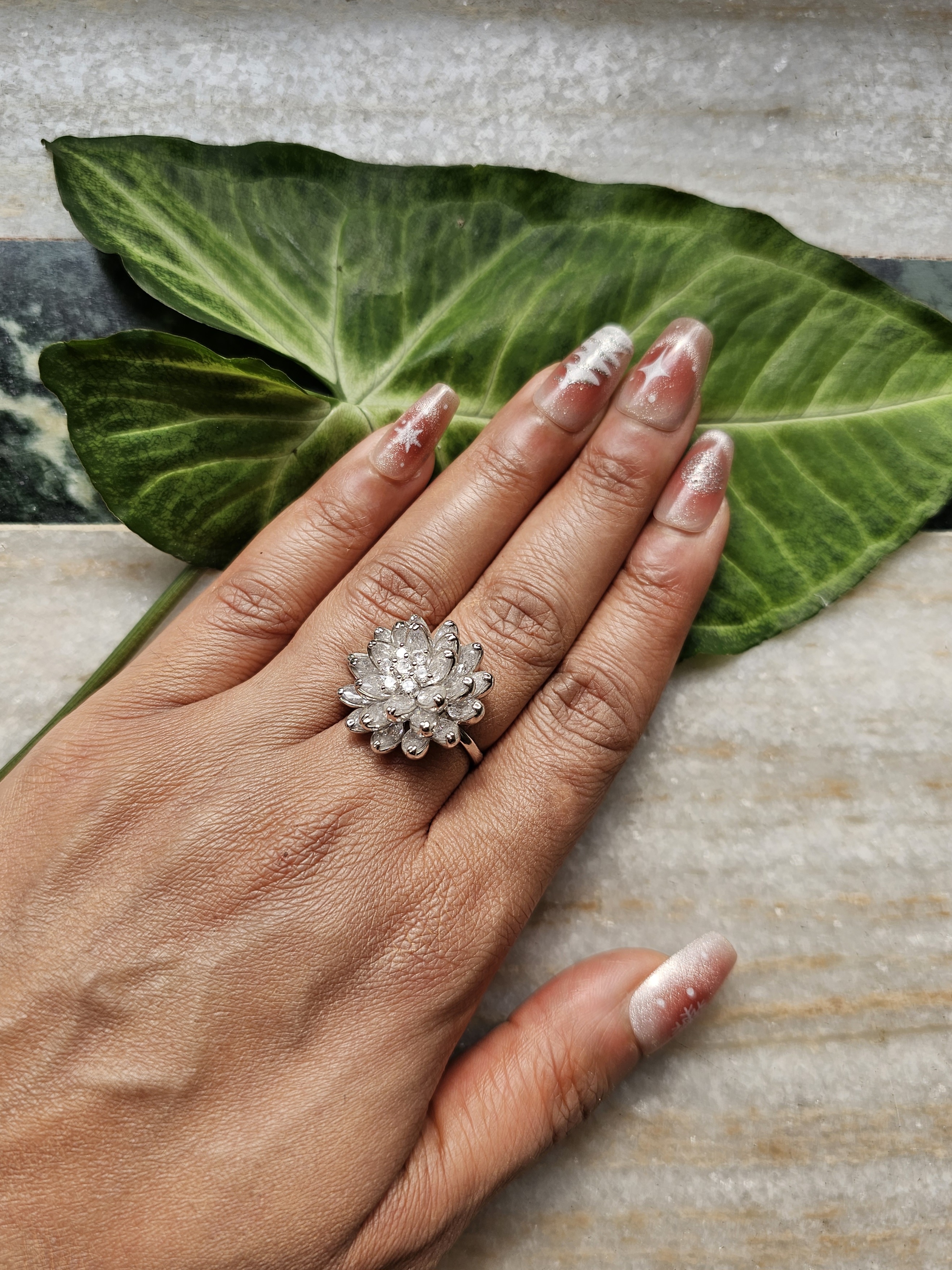 Celestial Lotus Cocktail Ring