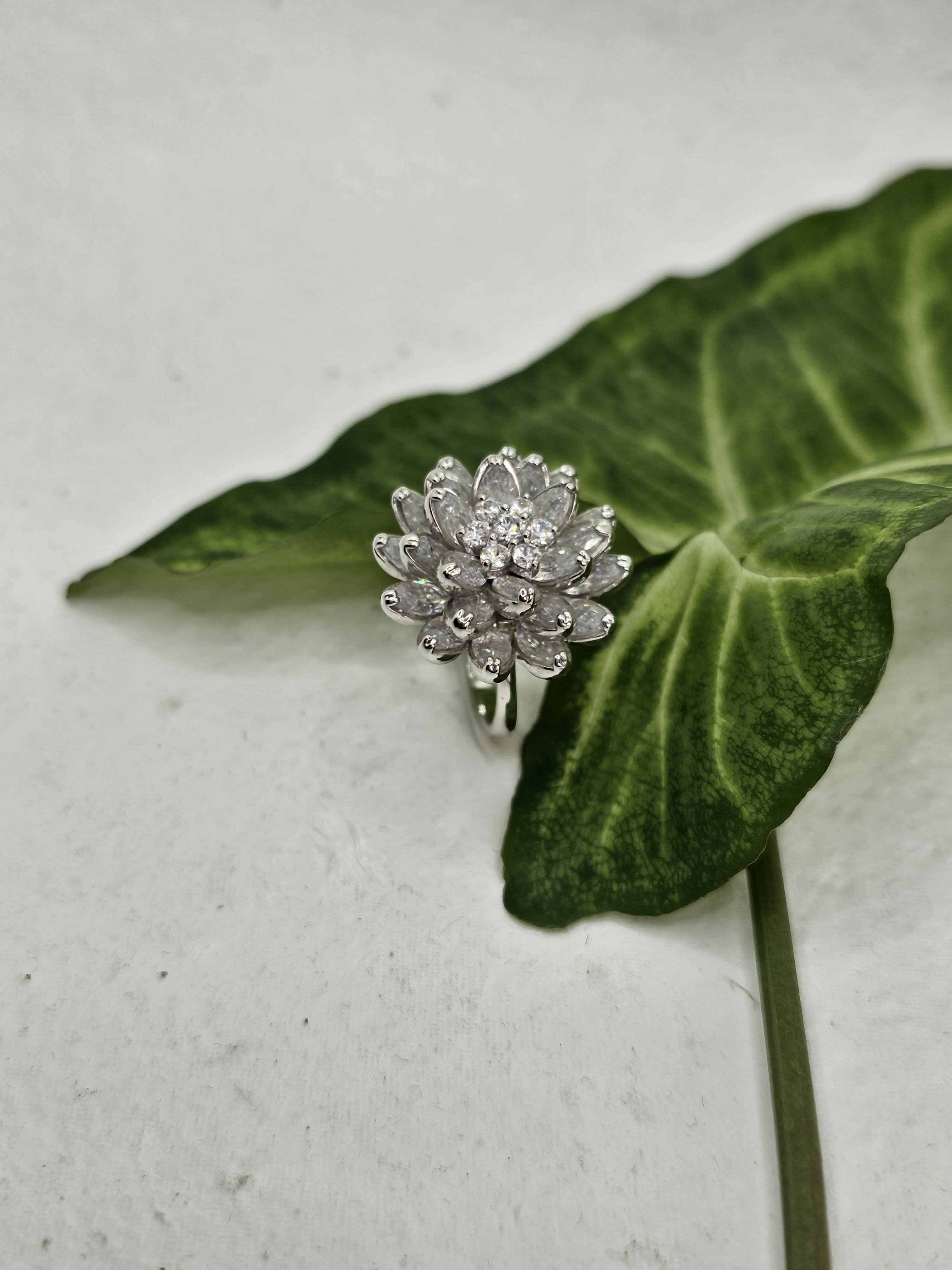 Celestial Lotus Cocktail Ring
