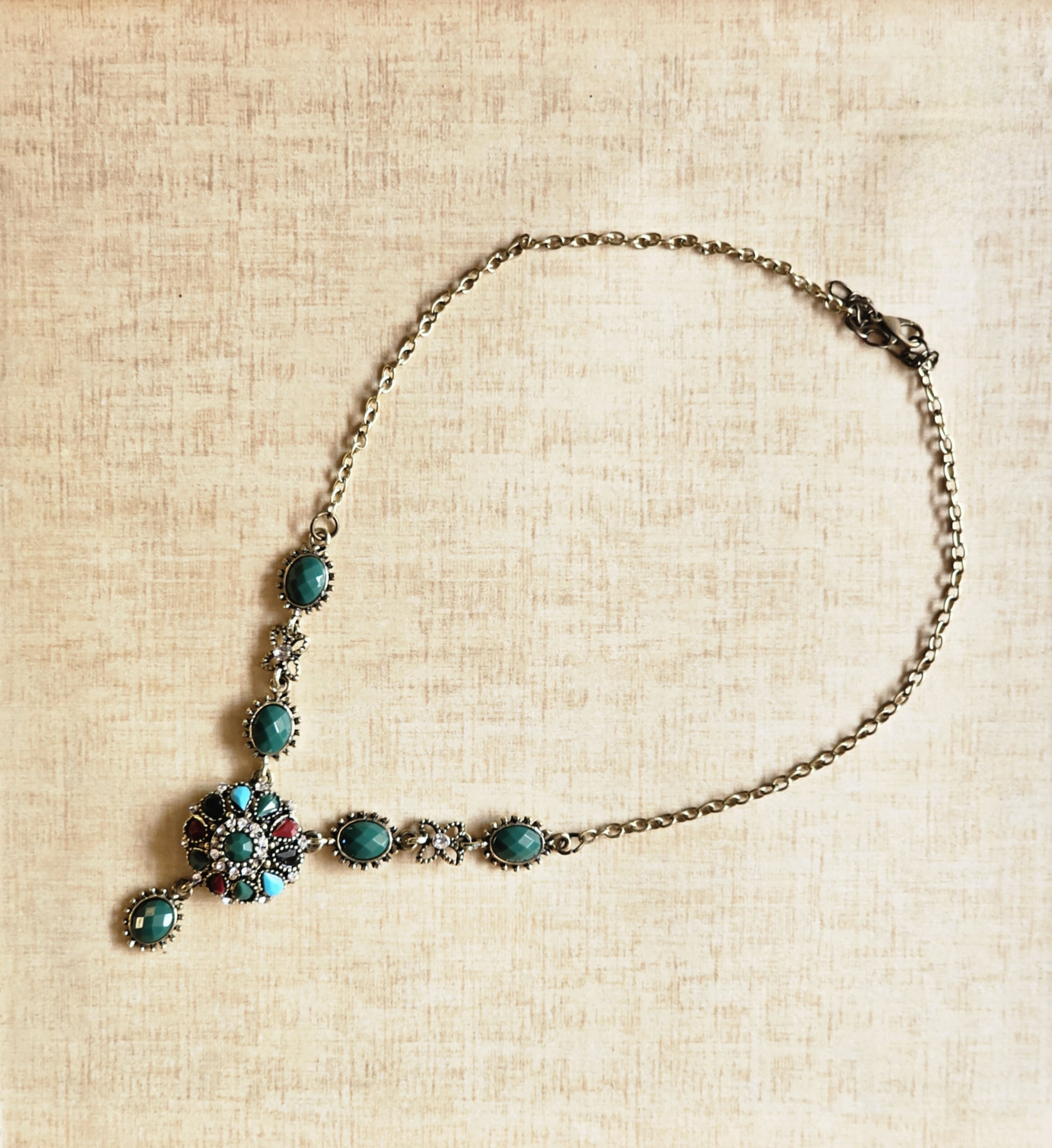 Turquoise Wildflower Necklace Set