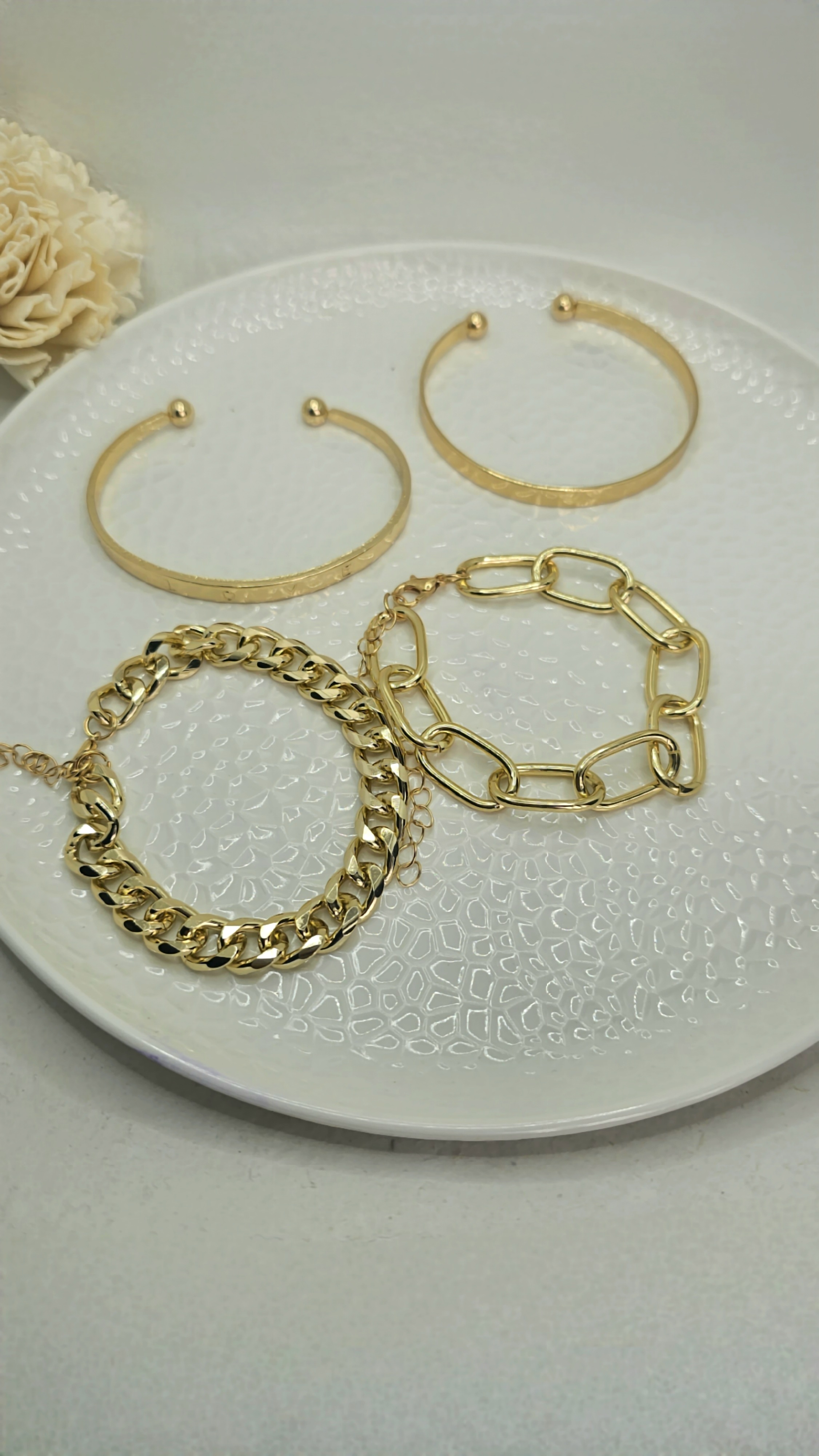 Written in Gold Bracelet Stack