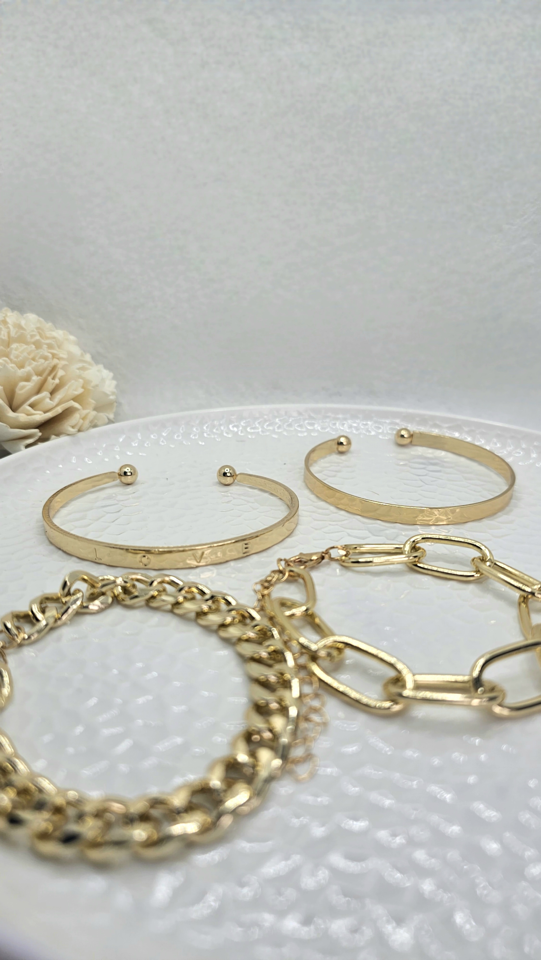 Written in Gold Bracelet Stack