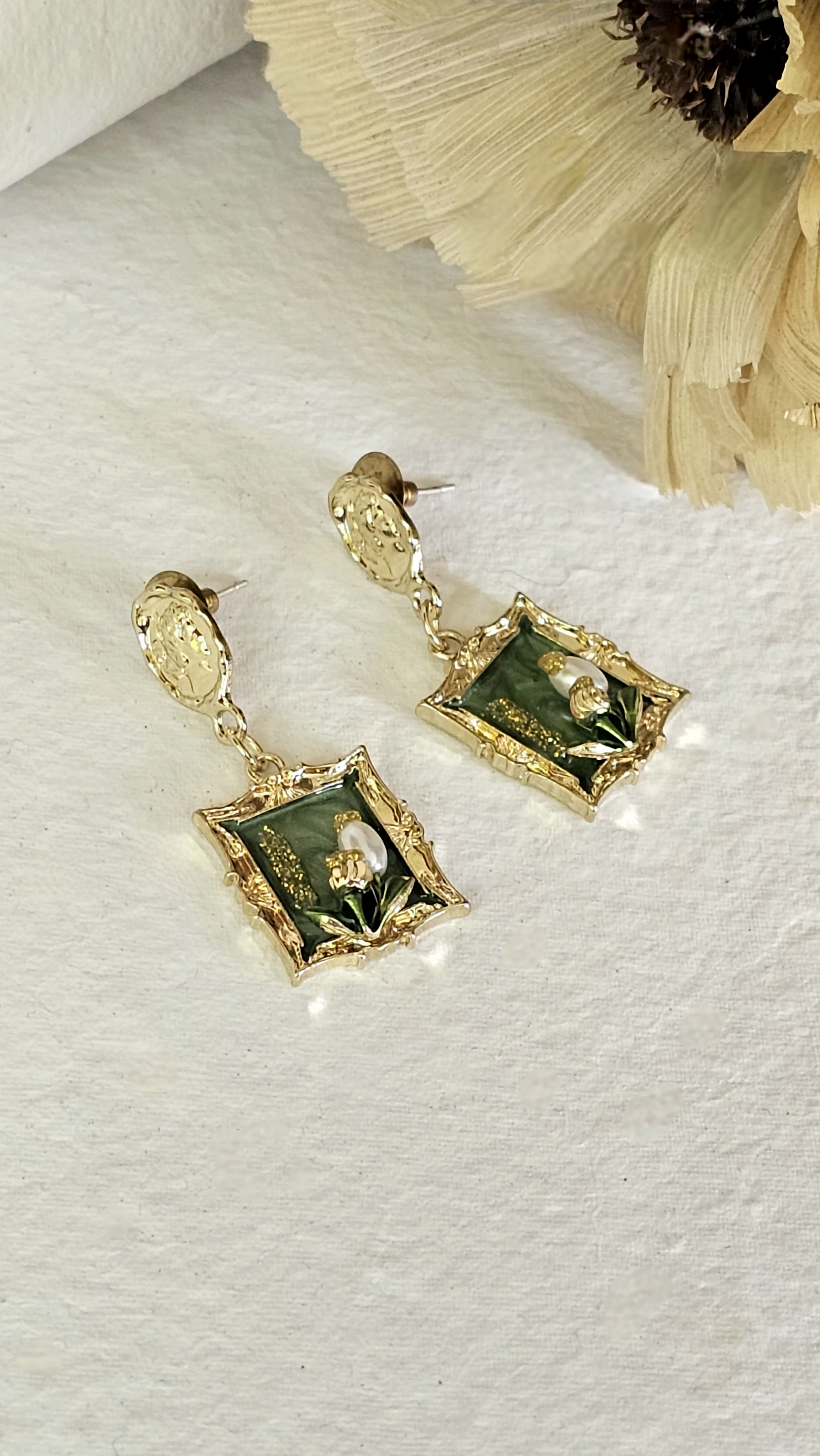 Vistelle Enamel Drop Earrings