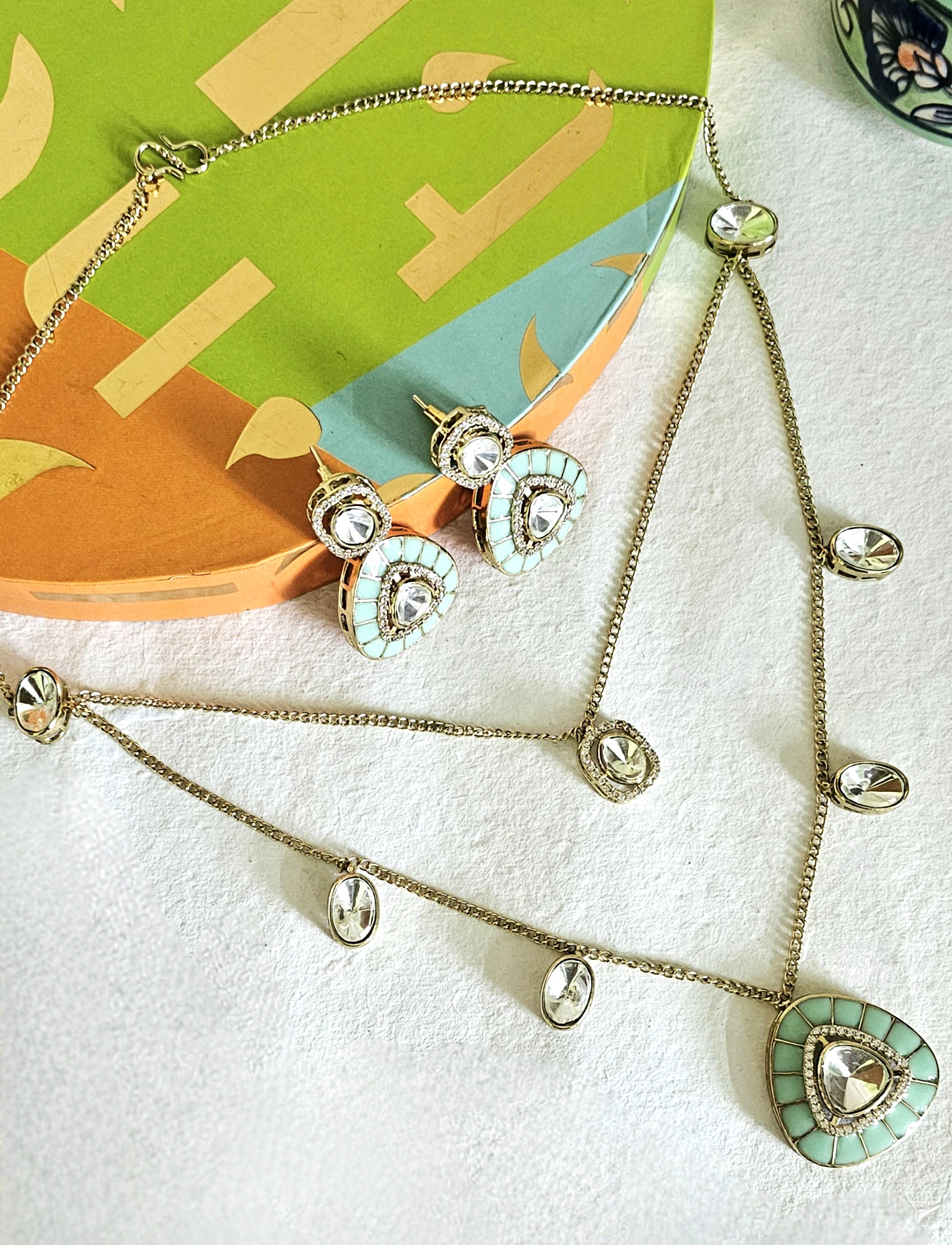 Trikona Necklace Set - Jaipur Edit