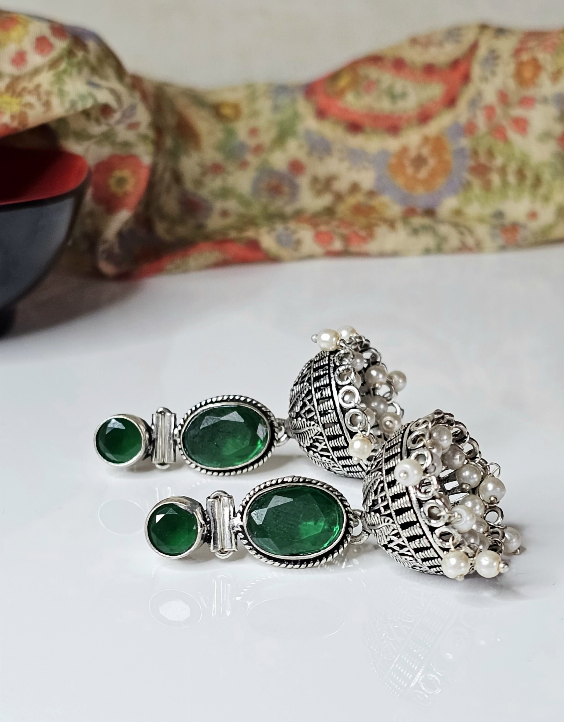 Spriha Jhumki Earrings - Jaipur Edit