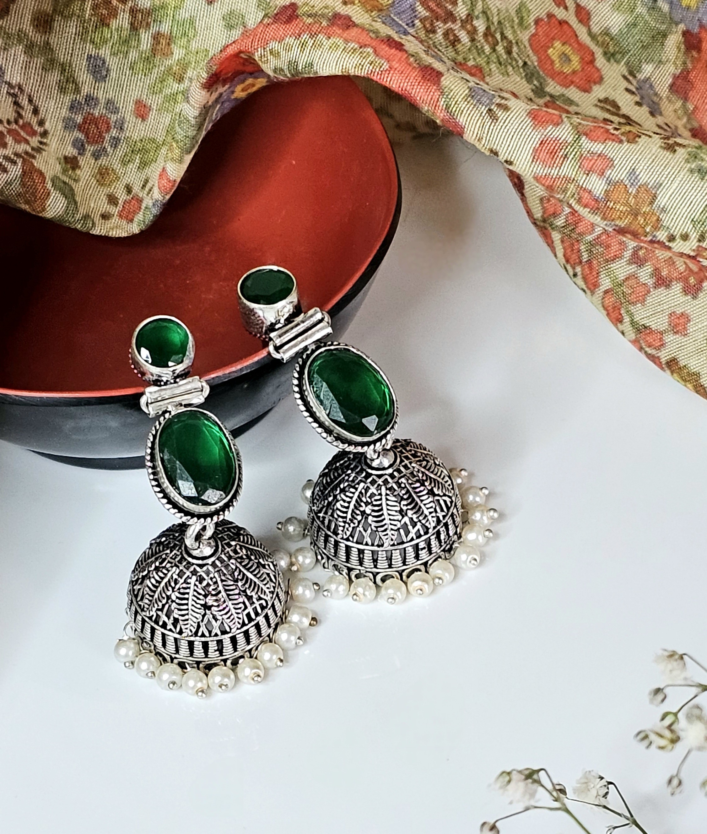 Spriha Jhumki Earrings - Jaipur Edit