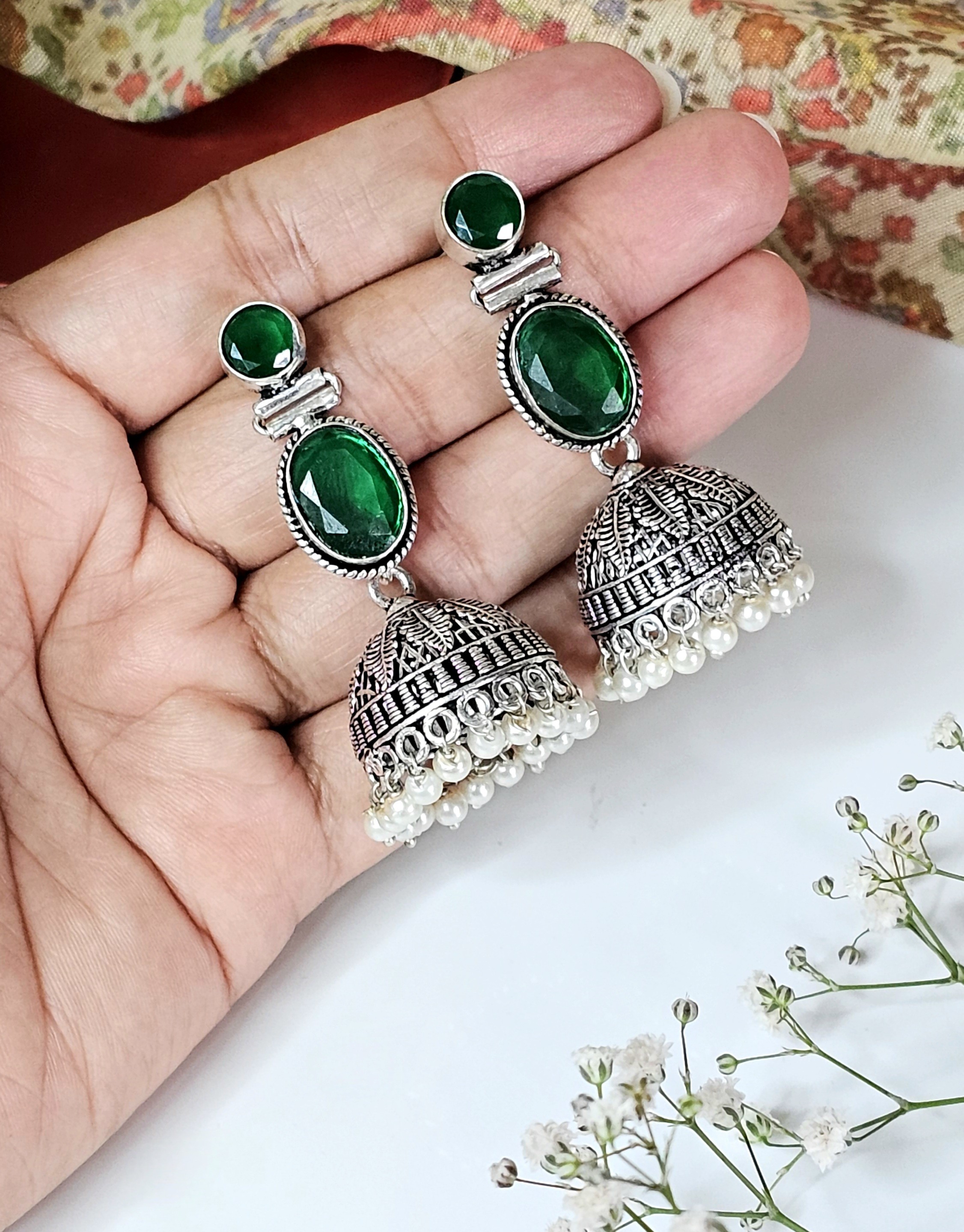 Spriha Jhumki Earrings - Jaipur Edit
