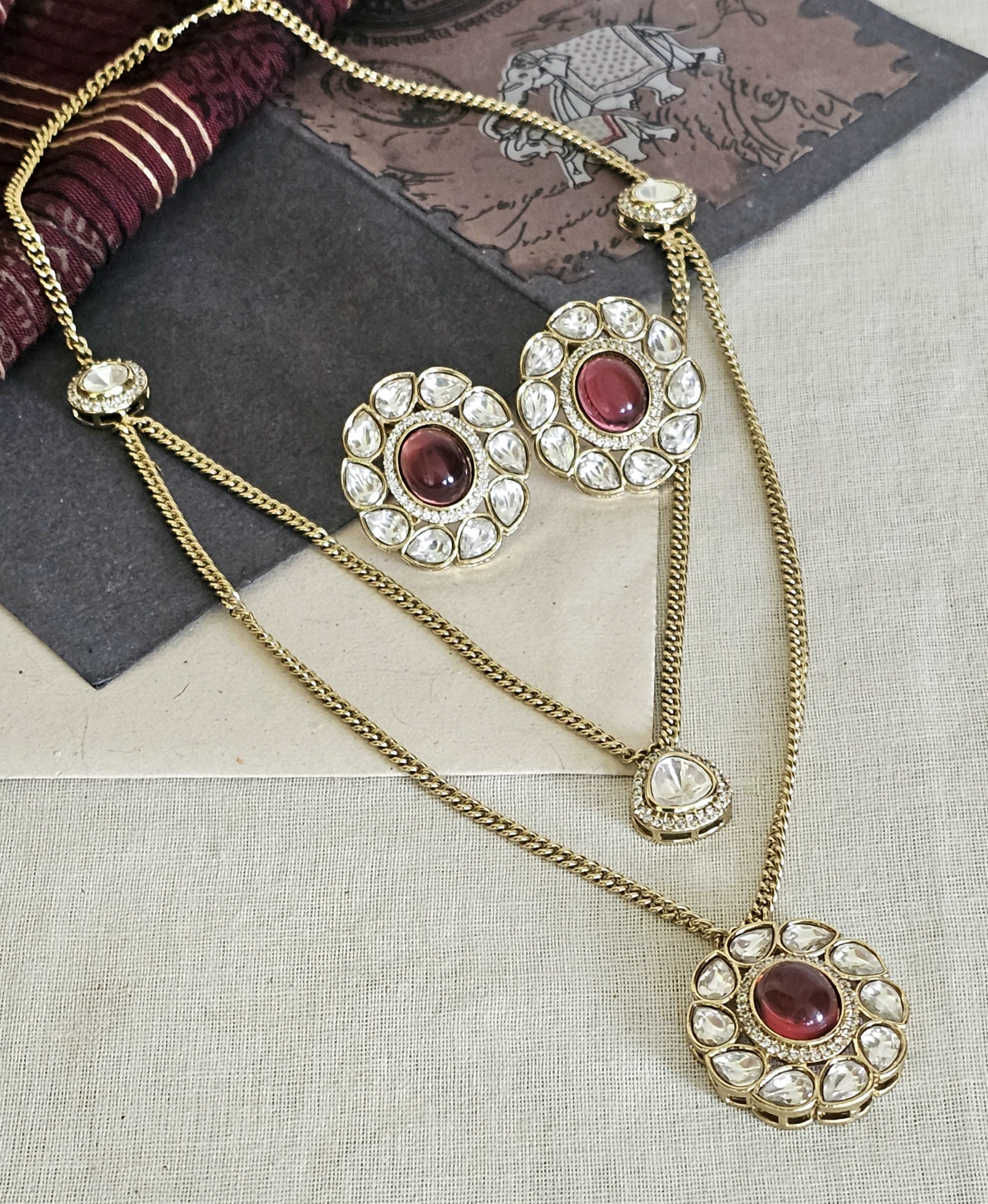 Kumud Necklace Set - Jaipur Edit