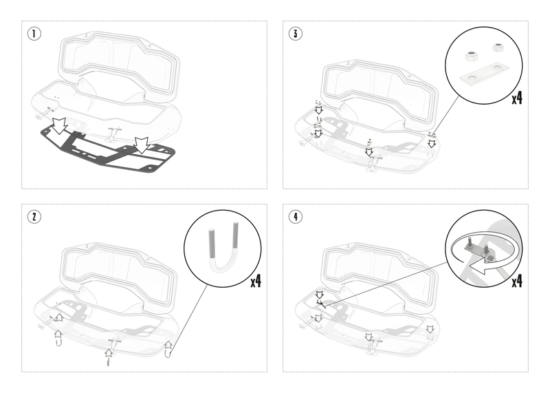 TESSERACT priekinė daiktadėžė Loncin Xwolf 550