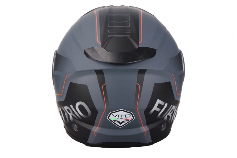 Šalmas VITO FLIP UP FURIO MATT BLACK/RED