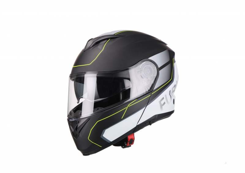 Šalmas VITO FLIP UP FURIO MATT BLACK/YELLOW
