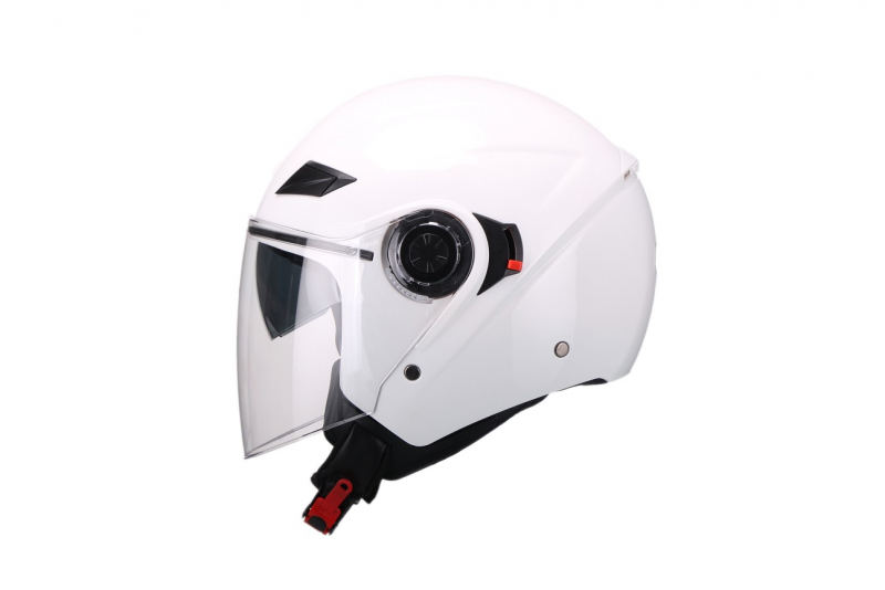 Šalmas VITO JET AMARO BLIZGUS WHITE