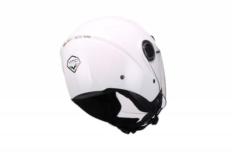 Šalmas VITO JET AMARO BLIZGUS WHITE