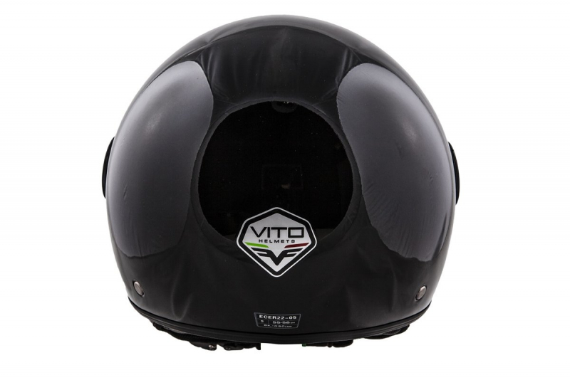 Šalmas HELMET VITO JET LORETO BLIZGUS BLACK