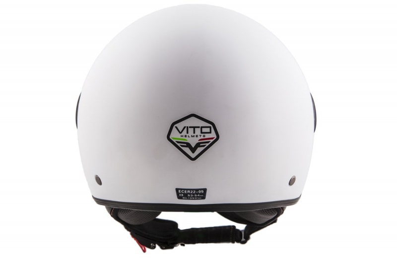 Šalmas HELMET VITO JET LORETO BLIZGUS WHITE