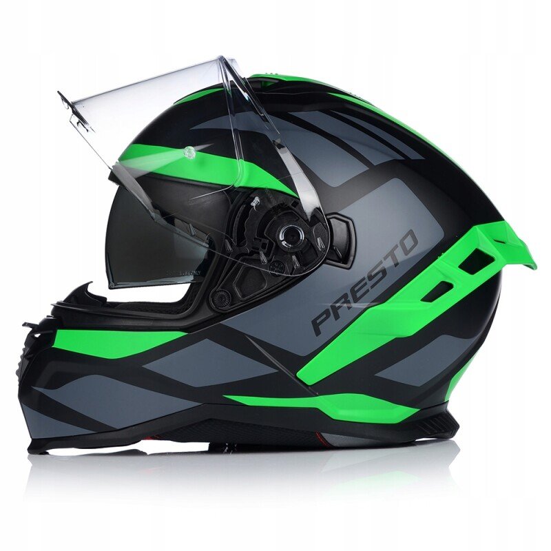 Šalmas HELMET VITO PRESTO FULL-FACE + SUN VISOR MATT/BLACK/GREEN