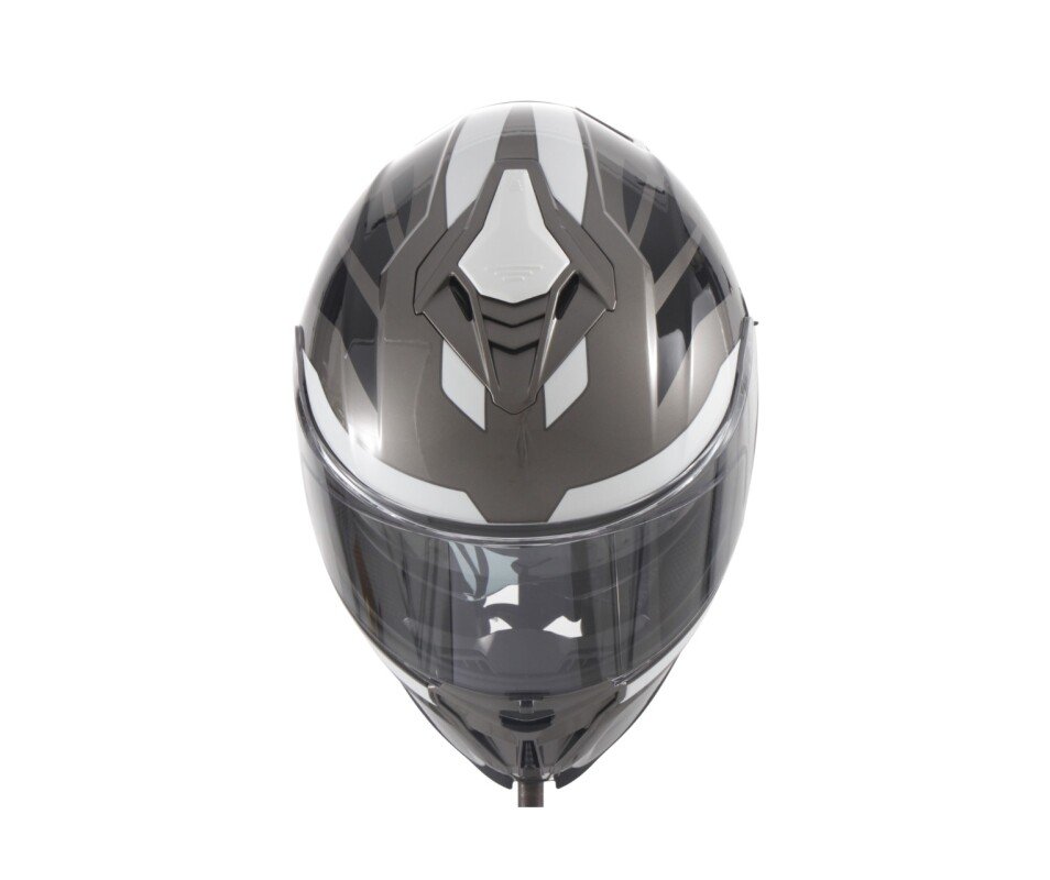 Šalmas VITO PRESTO FULL-FACE + SUN VISOR SHINY GREY/BLACK