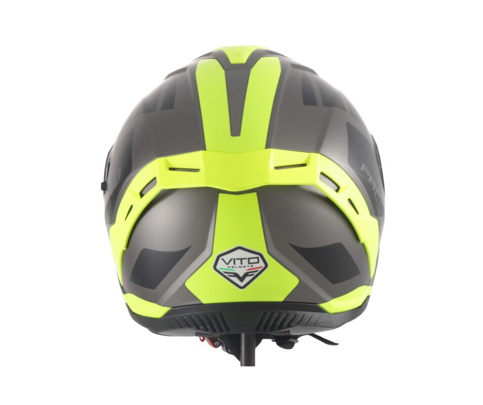 Šalmas VITO PRESTO FULL-FACE + SUN VISOR TITANIUM/BLACK/FLUOR