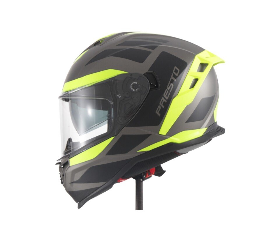 Šalmas VITO PRESTO FULL-FACE + SUN VISOR TITANIUM/BLACK/FLUOR