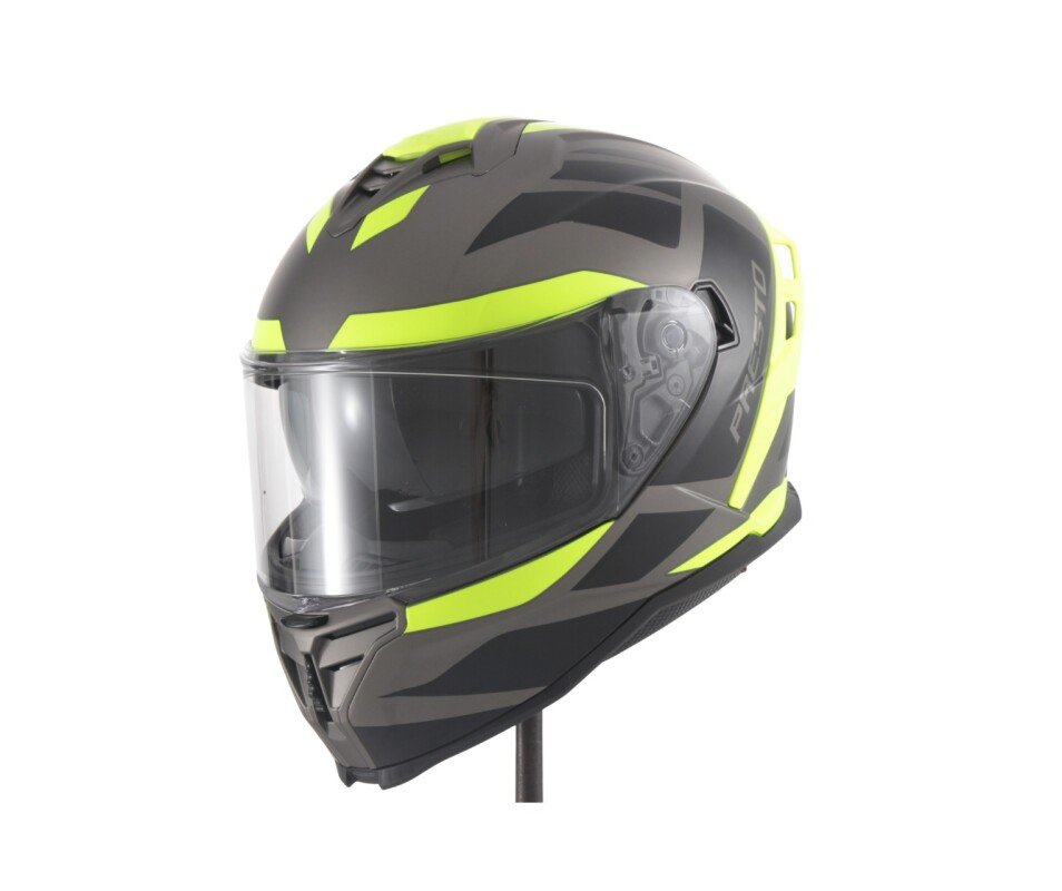 Šalmas VITO PRESTO FULL-FACE + SUN VISOR TITANIUM/BLACK/FLUOR