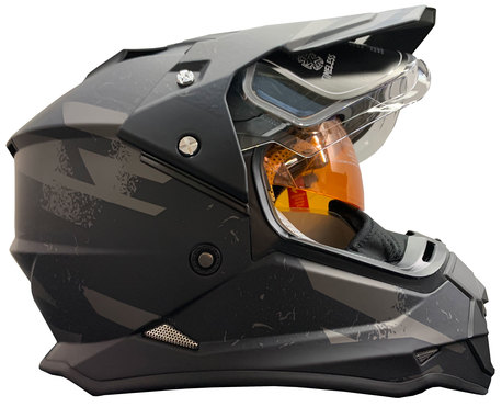 Šalmas Timeless Snowtrail Chaos Snowmobile helmet, Adventure mattblack/grey