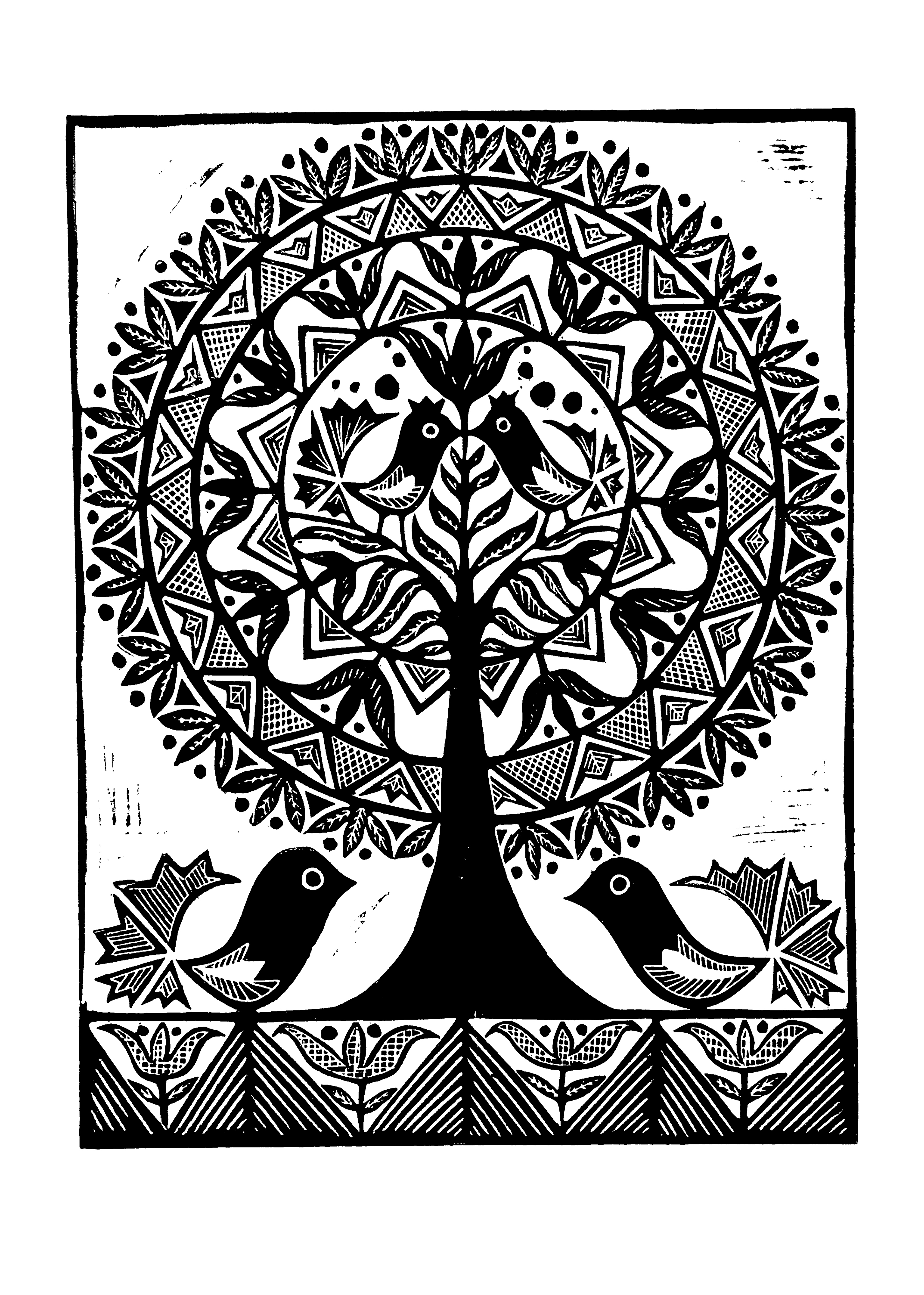Gyvybės medis su paukščiais