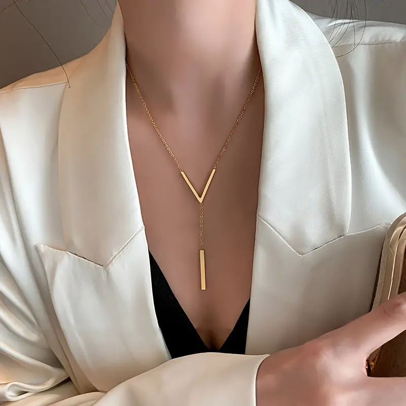 Long V-Shaped Necklace - Waterproof 