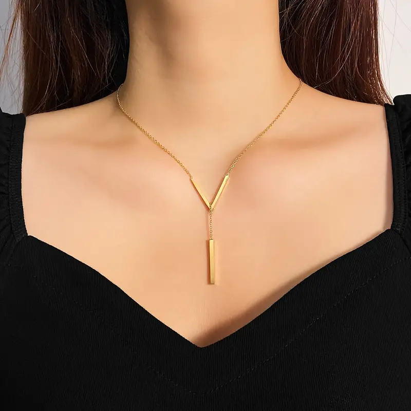 Long V-Shaped Necklace - Waterproof