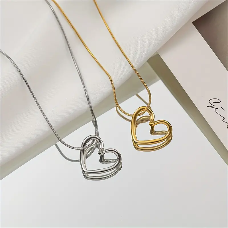 Heart Shape Pendant Necklace - Waterproof